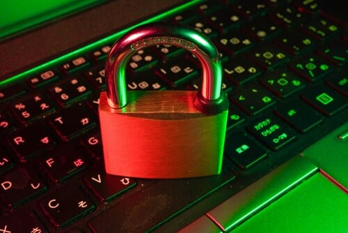 keyboard image with padlock